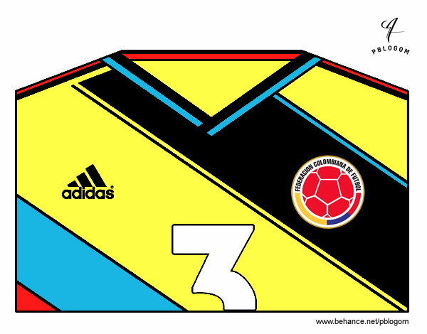 Camiseta del mundial de fútbol 2014 de Colombia