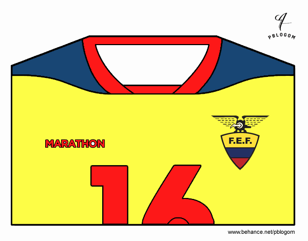 Camiseta del mundial de fútbol 2014 de Ecuador