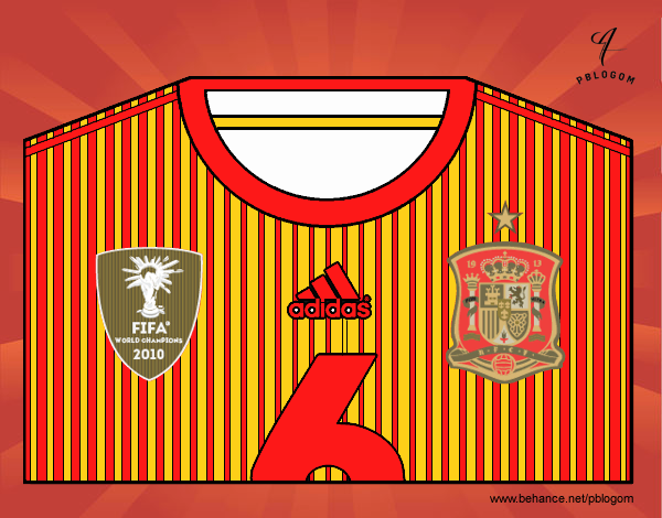 Camiseta del mundial de fútbol 2014 de España