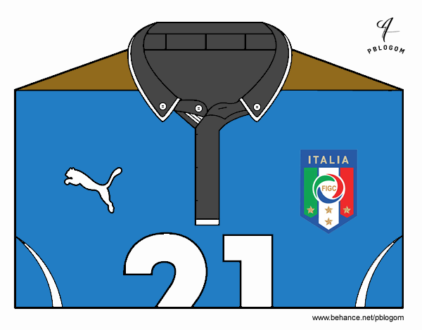 Camiseta del mundial de fútbol 2014 de Italia