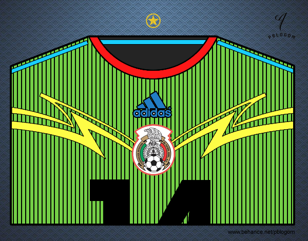 Camiseta del mundial de fútbol 2014 de México