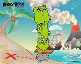 Dibujo Cerdos verdes de Angry Birds pintado por nicolesalo