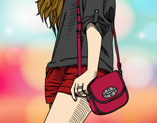 Dibujo Chica con bolso pintado por KIARA3214
