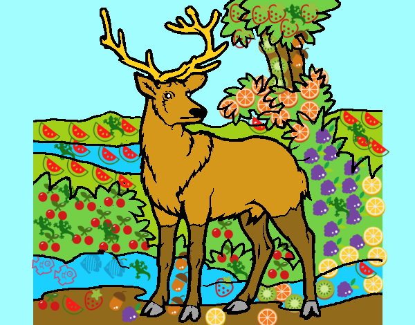 Dibujo Ciervo adulto pintado por MARIELYSSS
