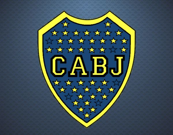 Dibujo Escudo del Boca Juniors pintado por nicolesalo