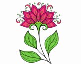 Dibujo Flor decorativa pintado por karynchis 