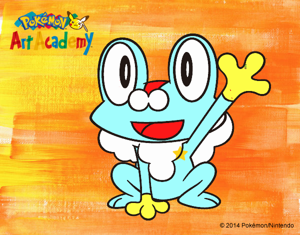 Froakie saludando