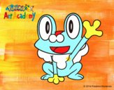 Froakie saludando