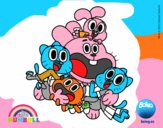 Gumball y amigos contentos