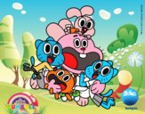 Gumball y amigos contentos