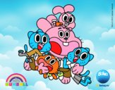 Gumball y amigos contentos