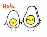 Dibujo Huevo y aguacate pintado por NIKCY