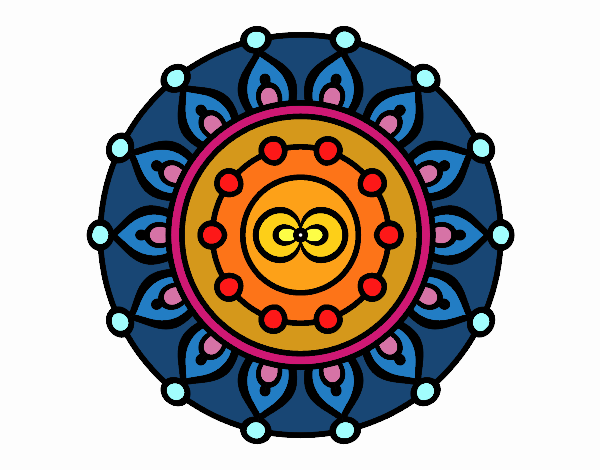 Dibujo Mandala meditación pintado por NIKCY