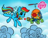 Rainbow Dash y la tortuga tanque