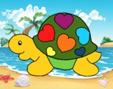 Tortuga con corazones