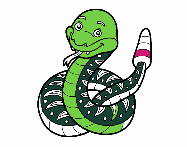 Una serpiente de cascabel