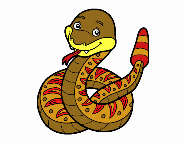 Una serpiente de cascabel