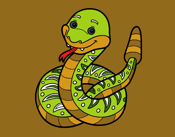 Una serpiente de cascabel