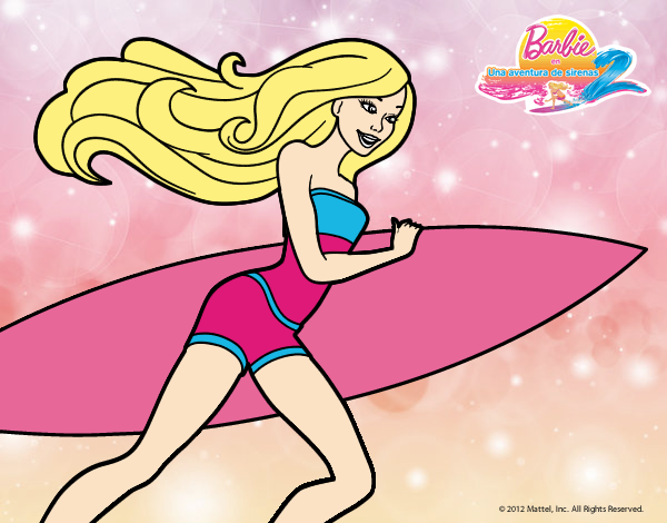 Barbie corre al agua