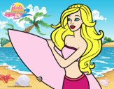 Barbie va a surfear