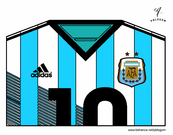 Camiseta del mundial de fútbol 2014 de Argentina