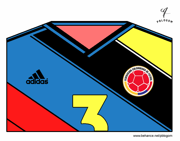 Camiseta del mundial de fútbol 2014 de Colombia