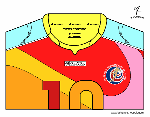 Camiseta del mundial de fútbol 2014 de Costa Rica