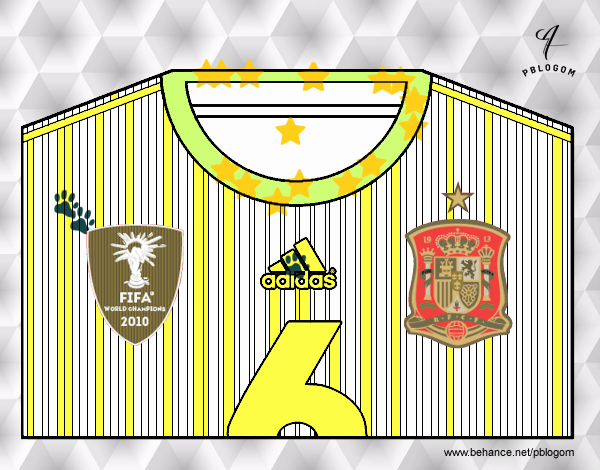 Camiseta del mundial de fútbol 2014 de España