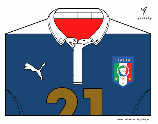 Camiseta del mundial de fútbol 2014 de Italia