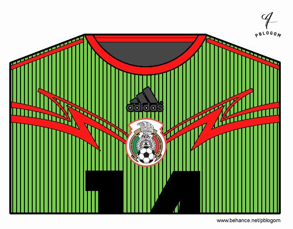 Camiseta del mundial de fútbol 2014 de México