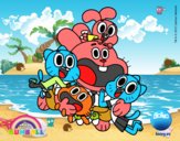 Gumball y amigos contentos