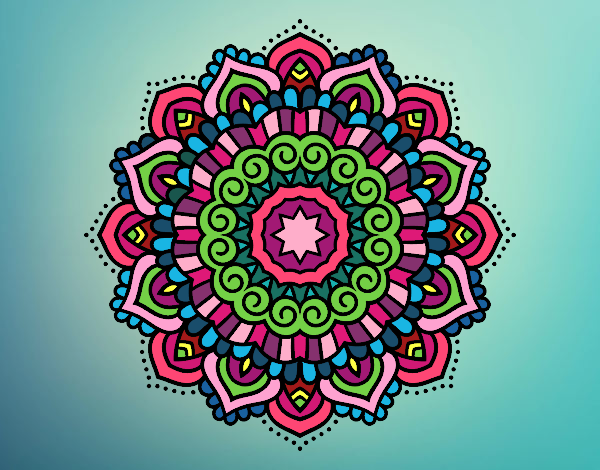 Mandala estrella decorada