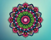 Dibujo Mandala estrella decorada pintado por VIDAM3