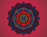 Dibujo Mandala para relajarse pintado por nicolesalo