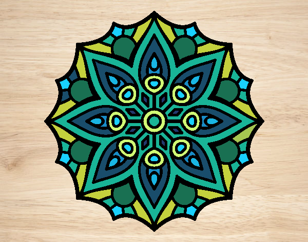 Mandala simetría sencilla