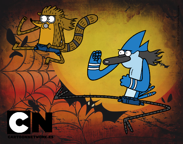 Mordecai y Rigby karatekas