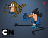 Mordecai y Rigby karatekas