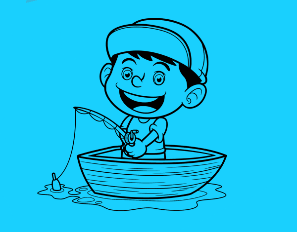 Niño pescando