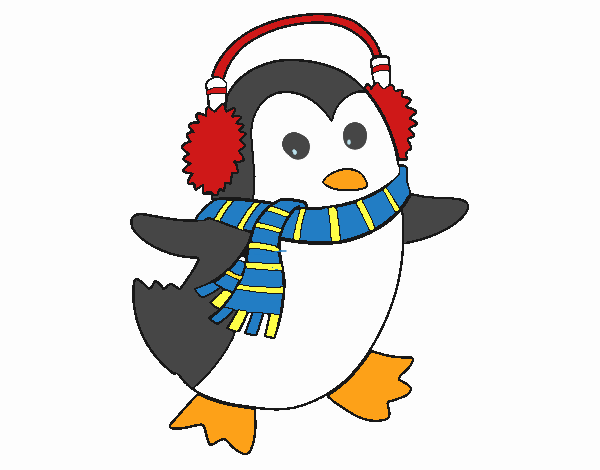 Pingüino con bufanda