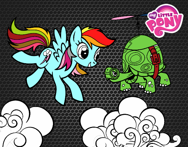 Rainbow Dash y la tortuga tanque