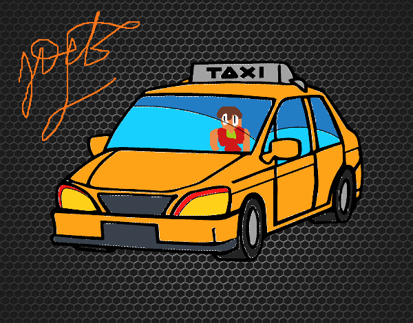 Dibujo Un taxi pintado por jarco