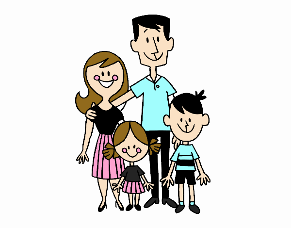 Dibujo de Una familia feliz pintado por en  el día 16-06-17 a  las 00:40:26. Imprime, pinta o colorea tus propios dibujos!