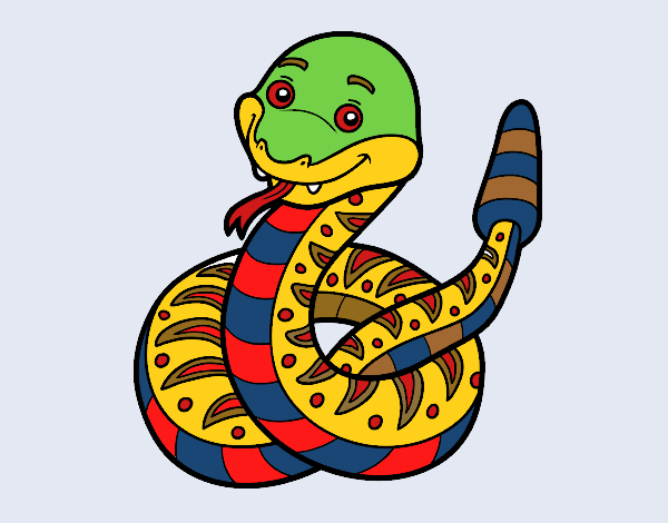 Una serpiente de cascabel