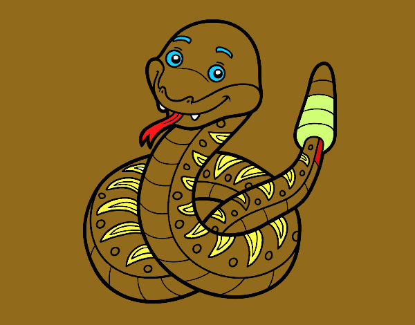 Una serpiente de cascabel