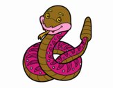 Una serpiente de cascabel