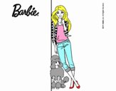 Barbie con cazadora de cuadros