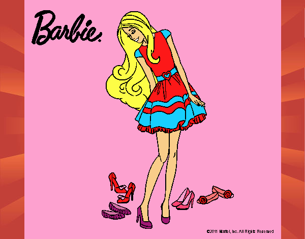 Barbie y su colección de zapatos