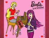 Barbie y su hermana merendando