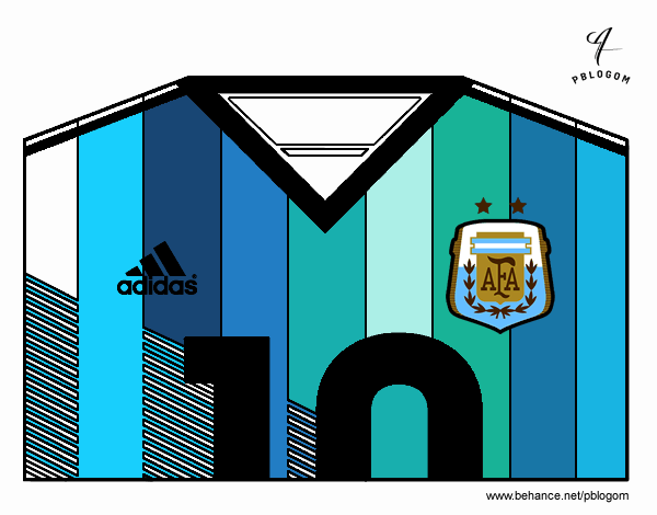 Camiseta del mundial de fútbol 2014 de Argentina