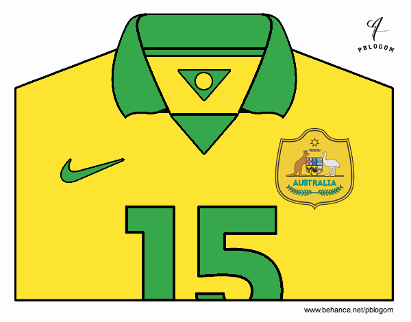 Camiseta del mundial de fútbol 2014 de Australia